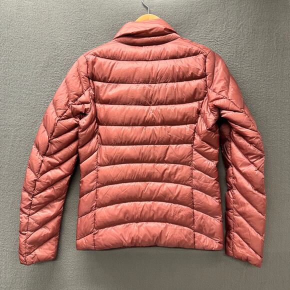 Uniqlo Down Puffer Jacket Womens Small Dusty Rose Pink Full Zip Packable - Picture 3 of 7